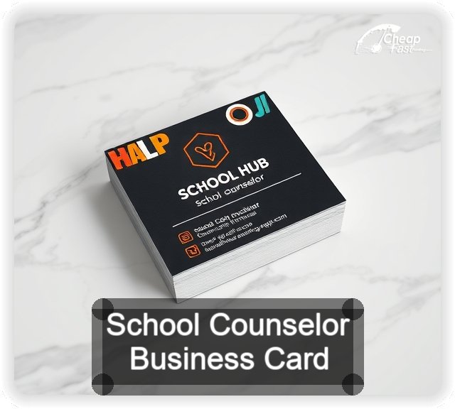 School Counselor business card design sample