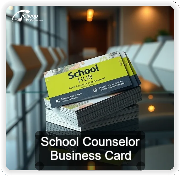 School Counselor business card design sample