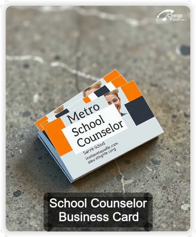 School Counselor business card design sample