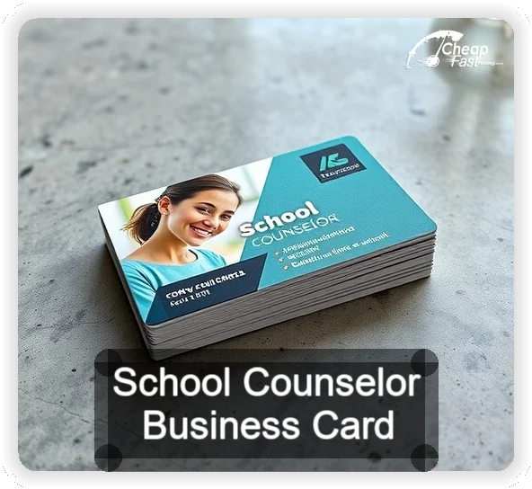 School Counselor business card design sample