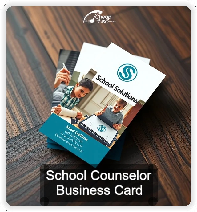 School Counselor business card design sample