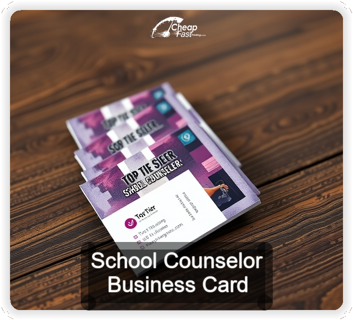 School Counselor business card design sample