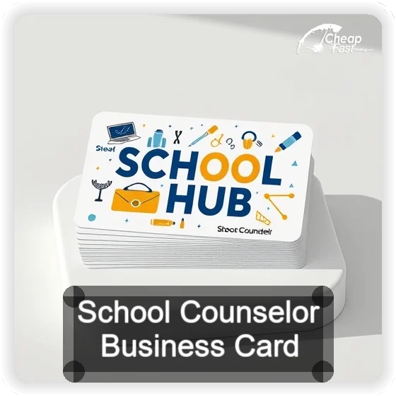 School Counselor business card design sample