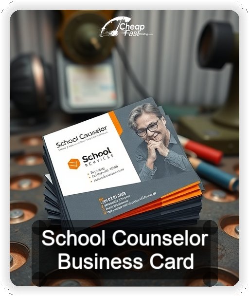 School Counselor business card design sample
