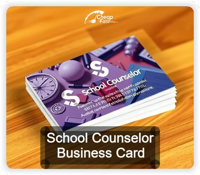School Counselor business card design sample