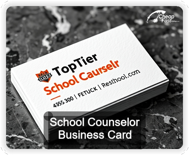 School Counselor business card design sample