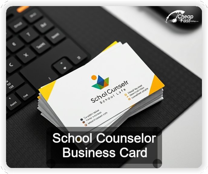 School Counselor business card design sample