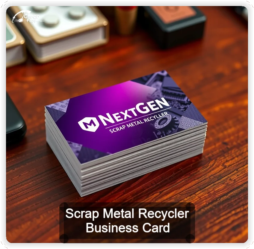 Scrap Metal Recycler business card design sample