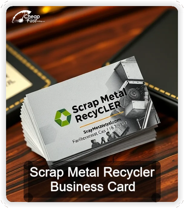 Scrap Metal Recycler business card design sample