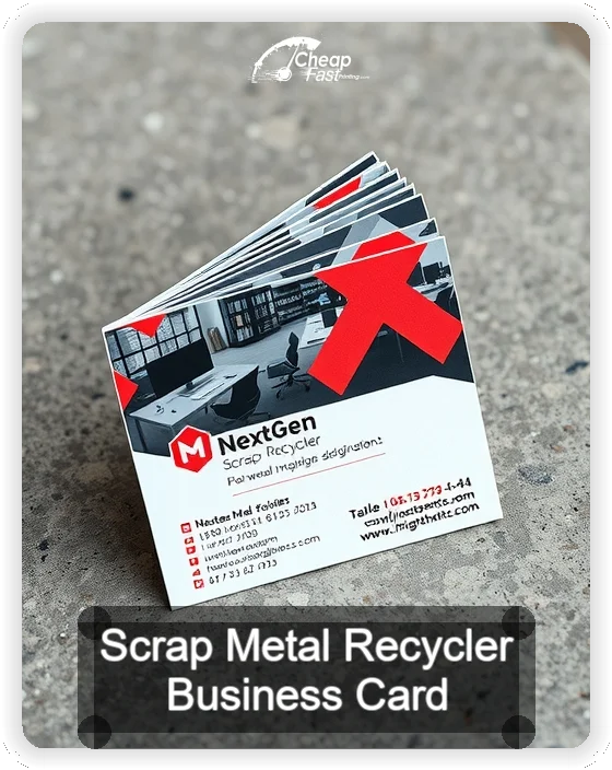Scrap Metal Recycler business card design sample