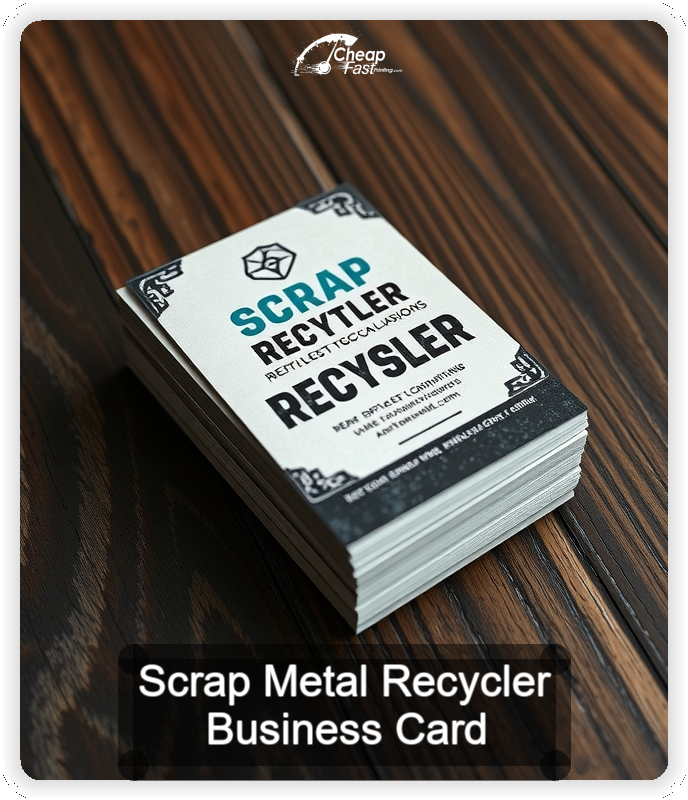 Scrap Metal Recycler business card design sample