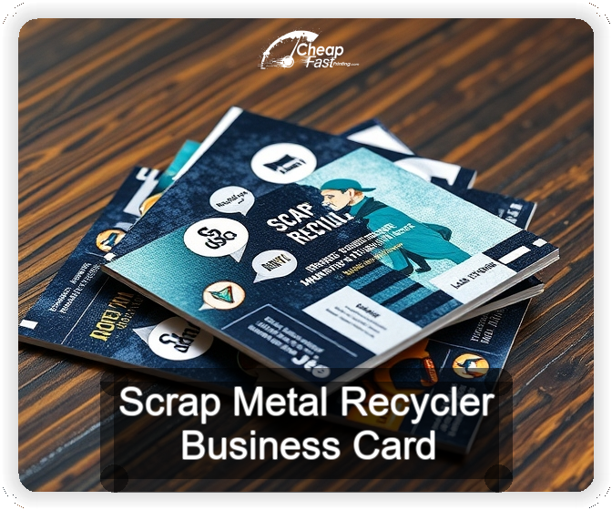Scrap Metal Recycler business card design sample