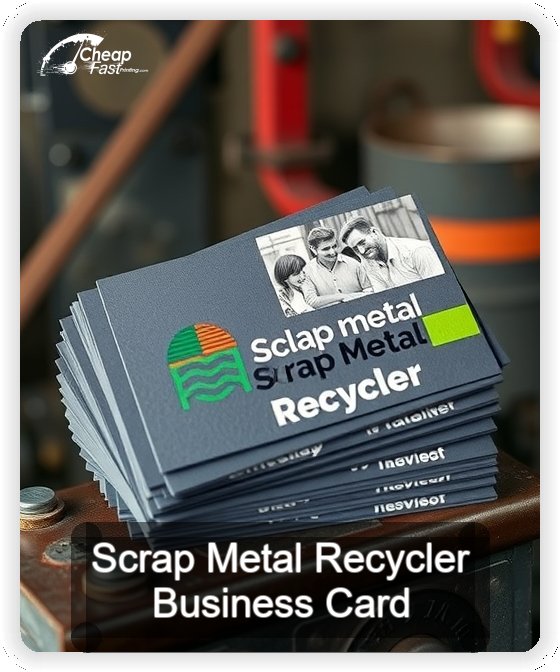 Scrap Metal Recycler business card design sample