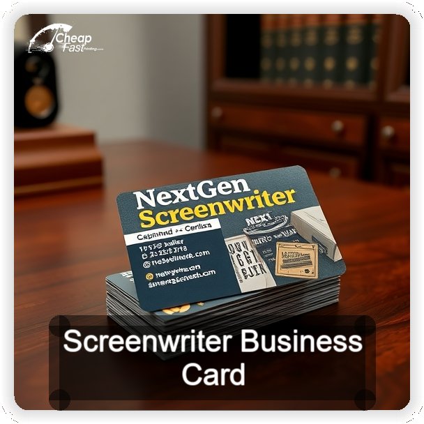 Screenwriter business card design sample