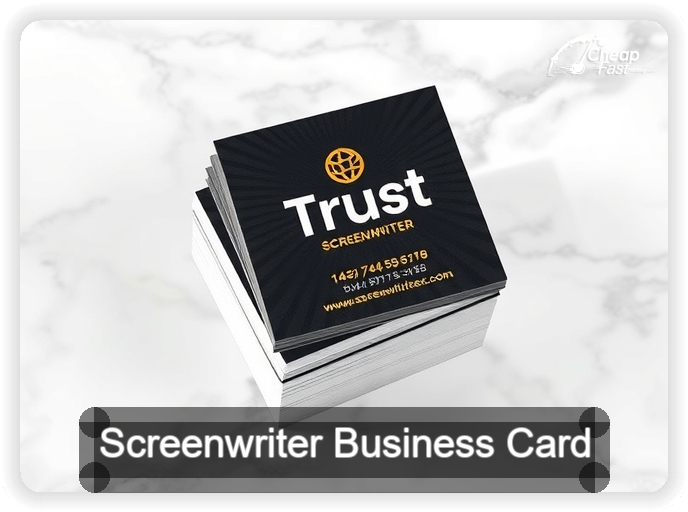Screenwriter business card design sample
