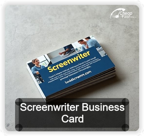Screenwriter business card design sample