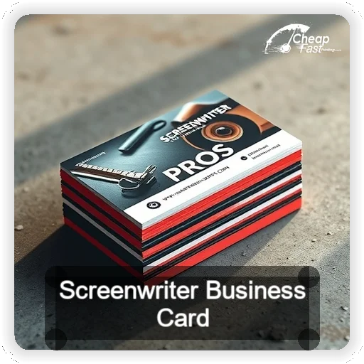 Screenwriter business card design sample