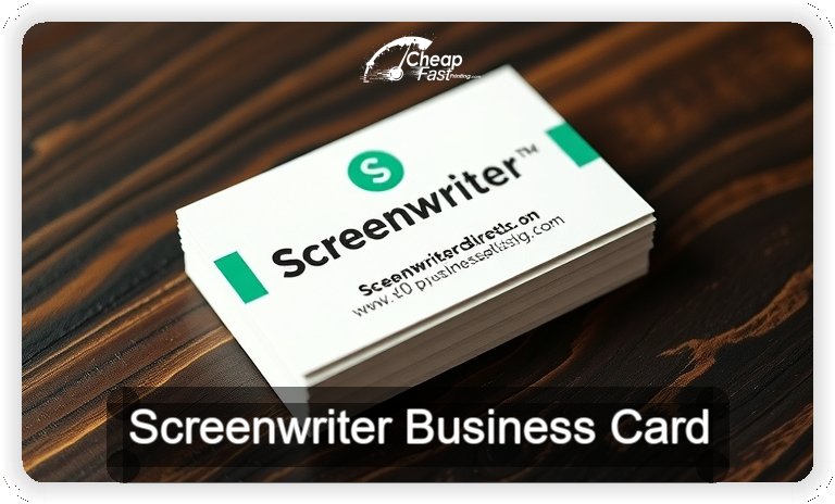 Screenwriter business card design sample
