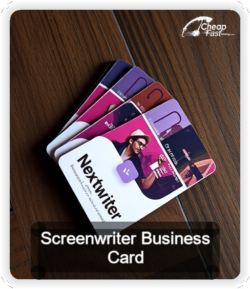 Screenwriter business card design sample