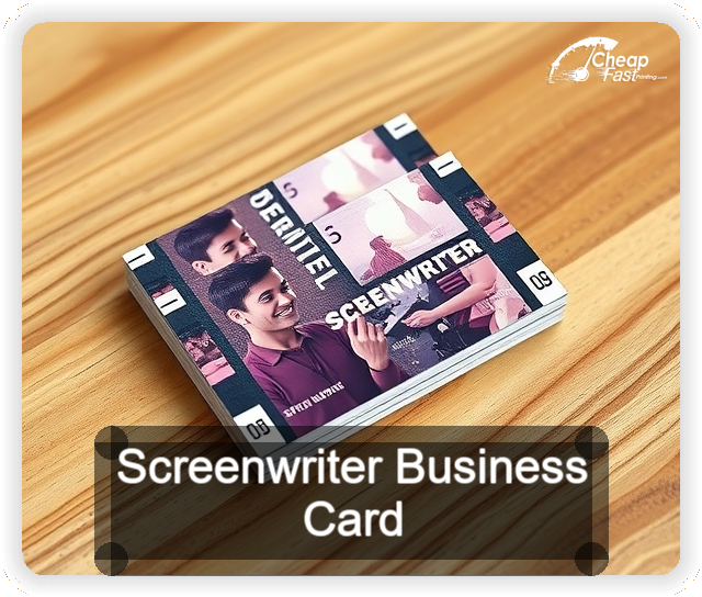Screenwriter business card design sample