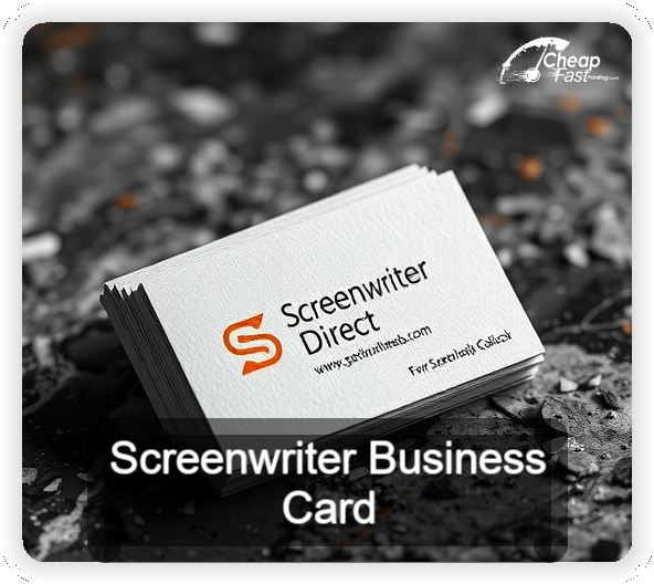 Screenwriter business card design sample