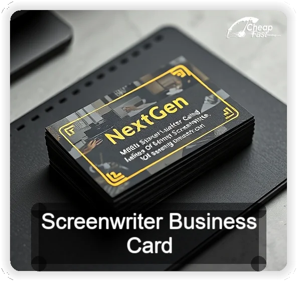 Screenwriter business card design sample