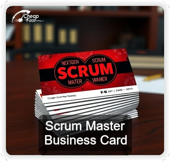 Scrum Master business card design sample