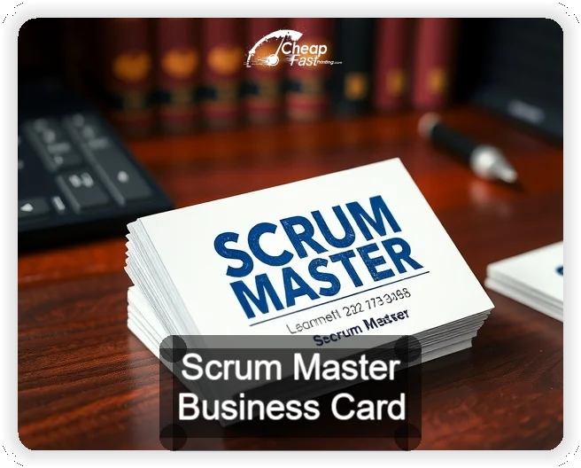 Scrum Master business card design sample