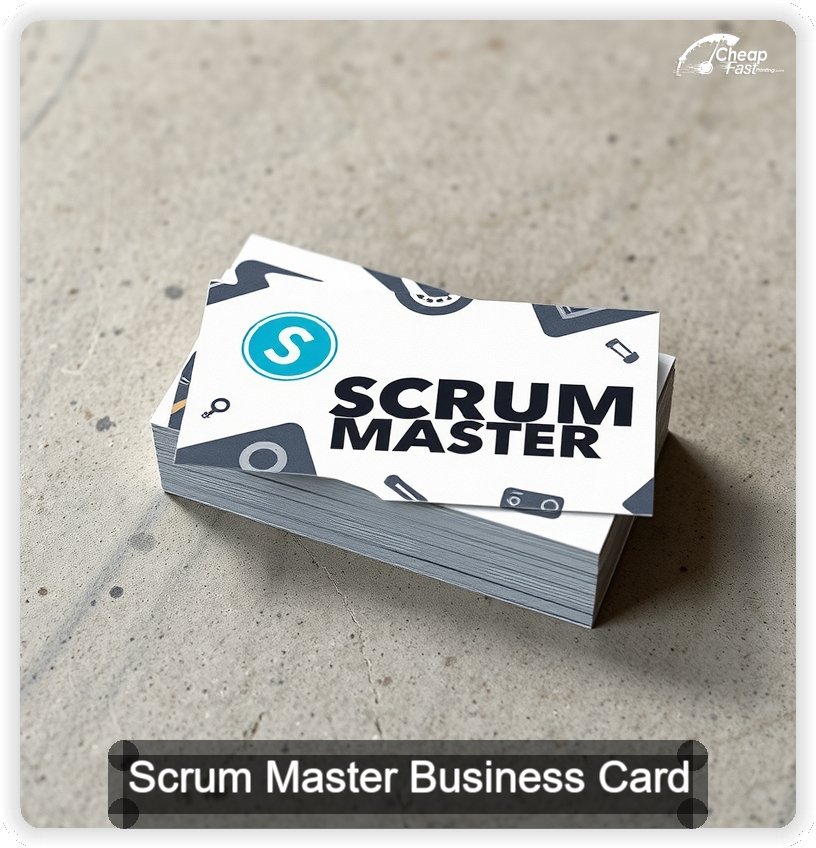Scrum Master business card design sample