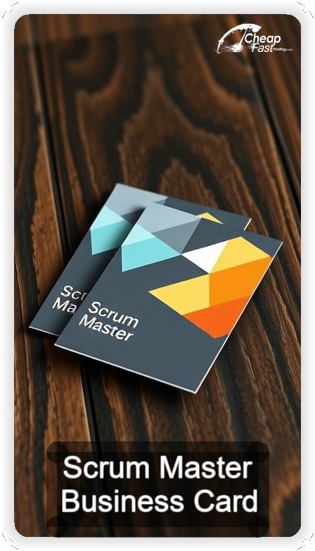 Scrum Master business card design sample