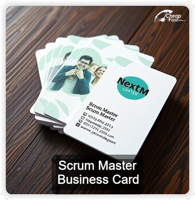 Scrum Master business card design sample