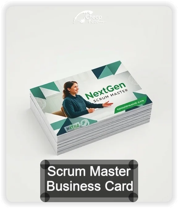 Scrum Master business card design sample