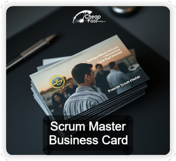 Scrum Master business card design sample