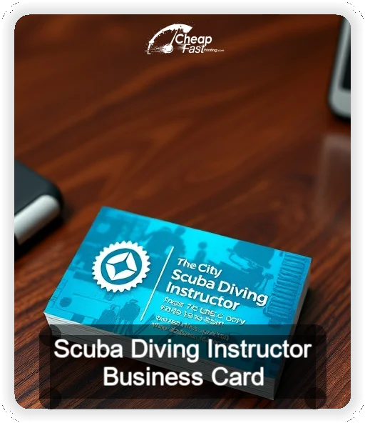 Scuba Diving Instructor business card design sample