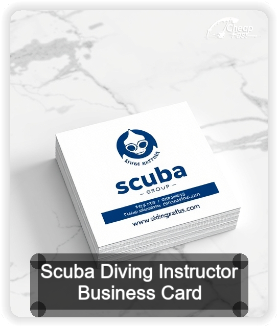 Scuba Diving Instructor business card design sample