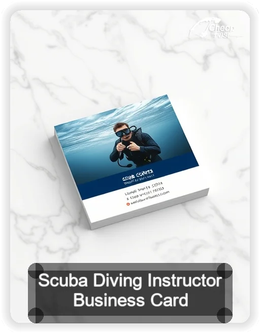 Scuba Diving Instructor business card design sample