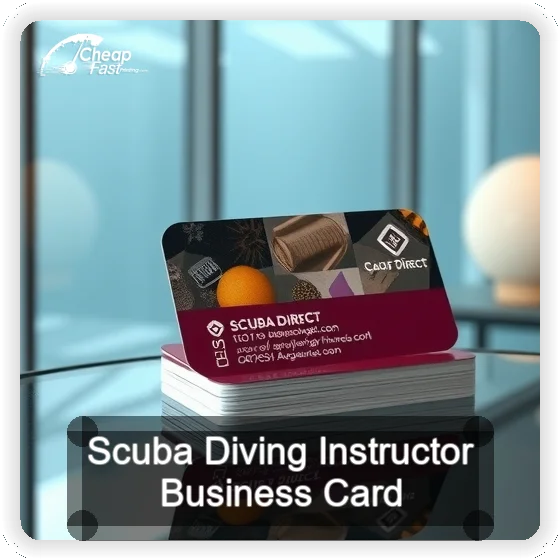 Scuba Diving Instructor business card design sample