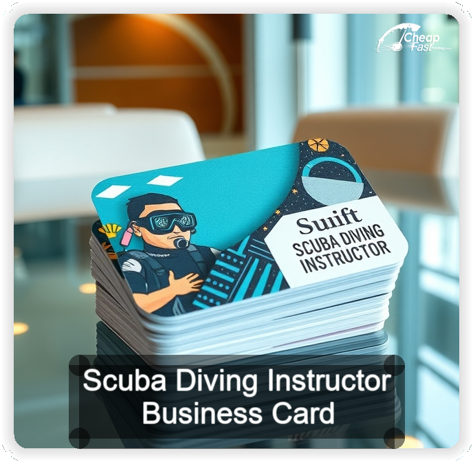 Scuba Diving Instructor business card design sample