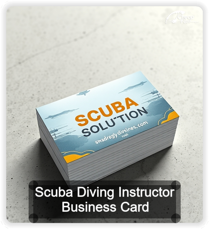 Scuba Diving Instructor business card design sample