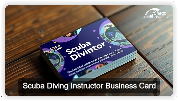 Scuba Diving Instructor business card design sample