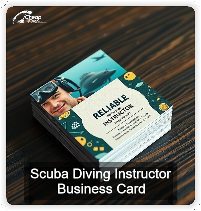 Scuba Diving Instructor business card design sample