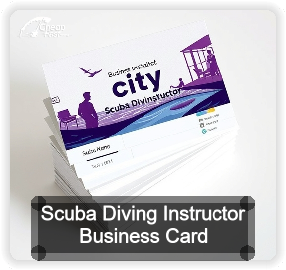 Scuba Diving Instructor business card design sample