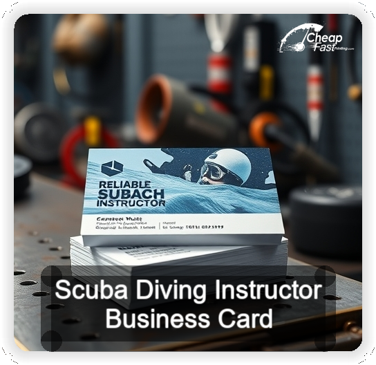 Scuba Diving Instructor business card design sample