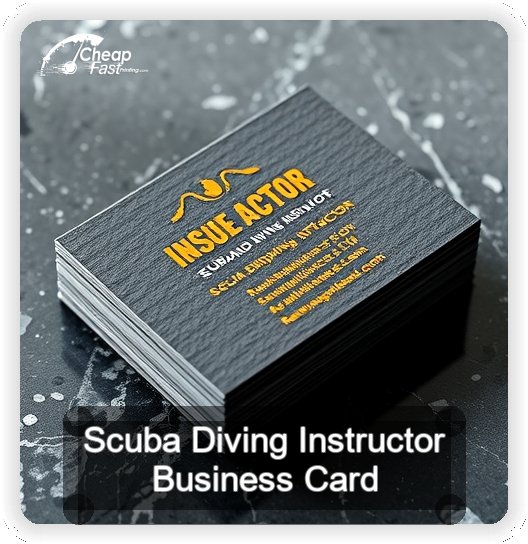 Scuba Diving Instructor business card design sample