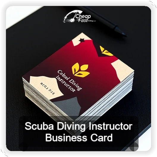 Scuba Diving Instructor business card design sample