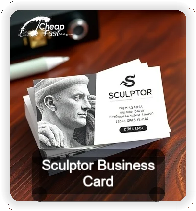 Sculptor business card design sample