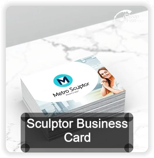 Sculptor business card design sample