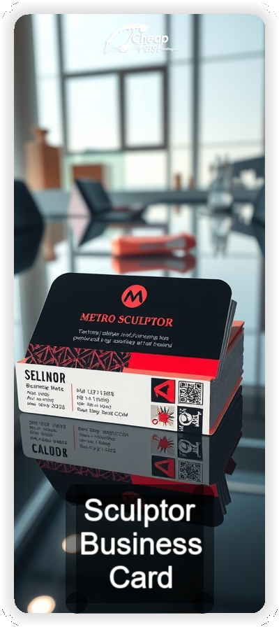 Sculptor business card design sample