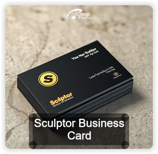 Sculptor business card design sample