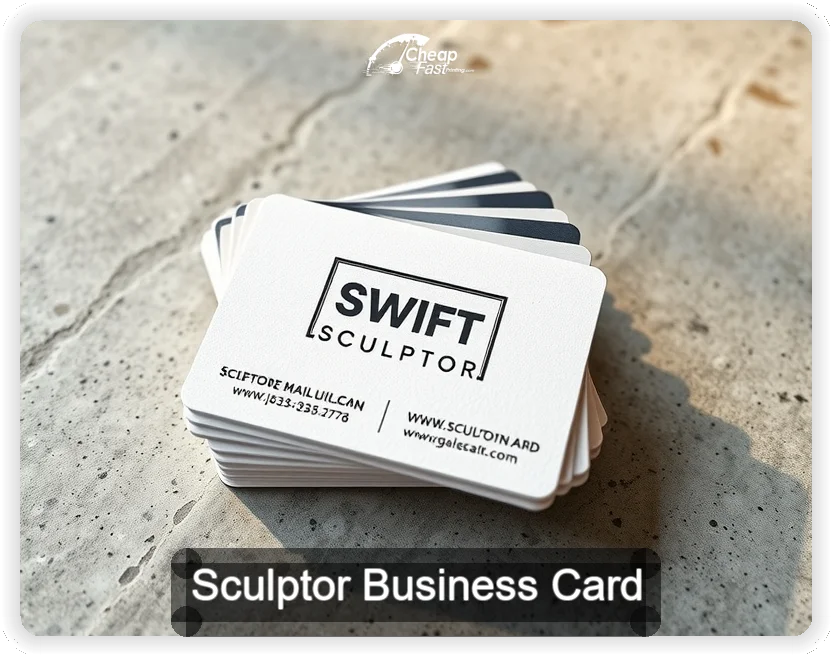 Sculptor business card design sample